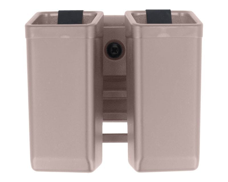 ESP double pouch with UBC-03 Clip mount for 9 mm pistols magazines - Khaki