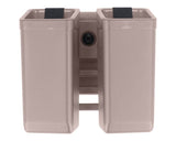 ESP double pouch with UBC-03 Clip mount for 9 mm pistols magazines - Khaki