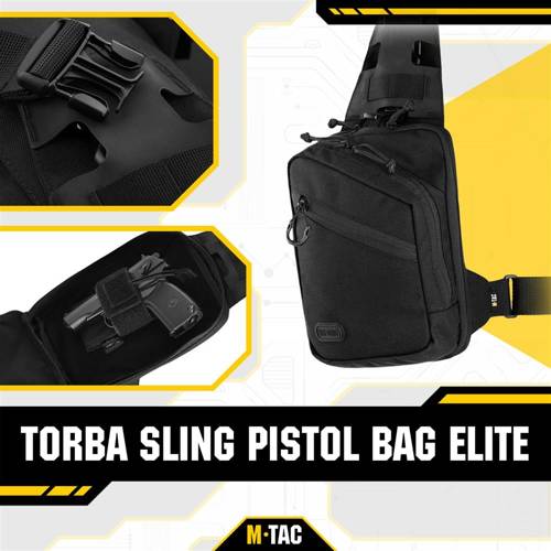 M-Tac - Torba Sling Pistol Bag Elite - Czarna - 10082002