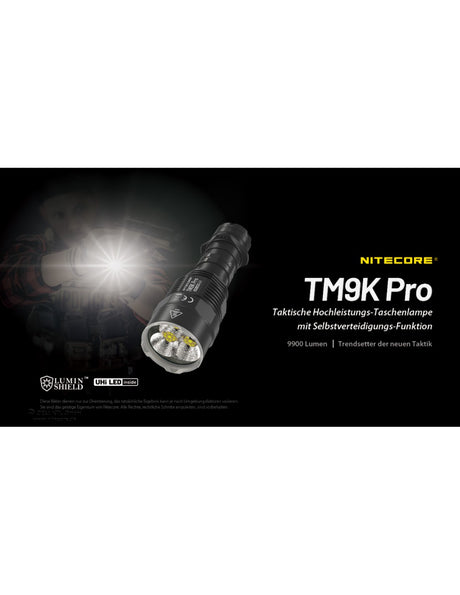 NiteCore® Taschenlampe "TM9K PRO" mit 9900 Lumen inkl. Akku & Holster