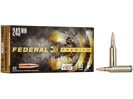 Federal Büchsenmunition Premium .243 Win. 5,50g Barnes Triple-Shock X Bullet (