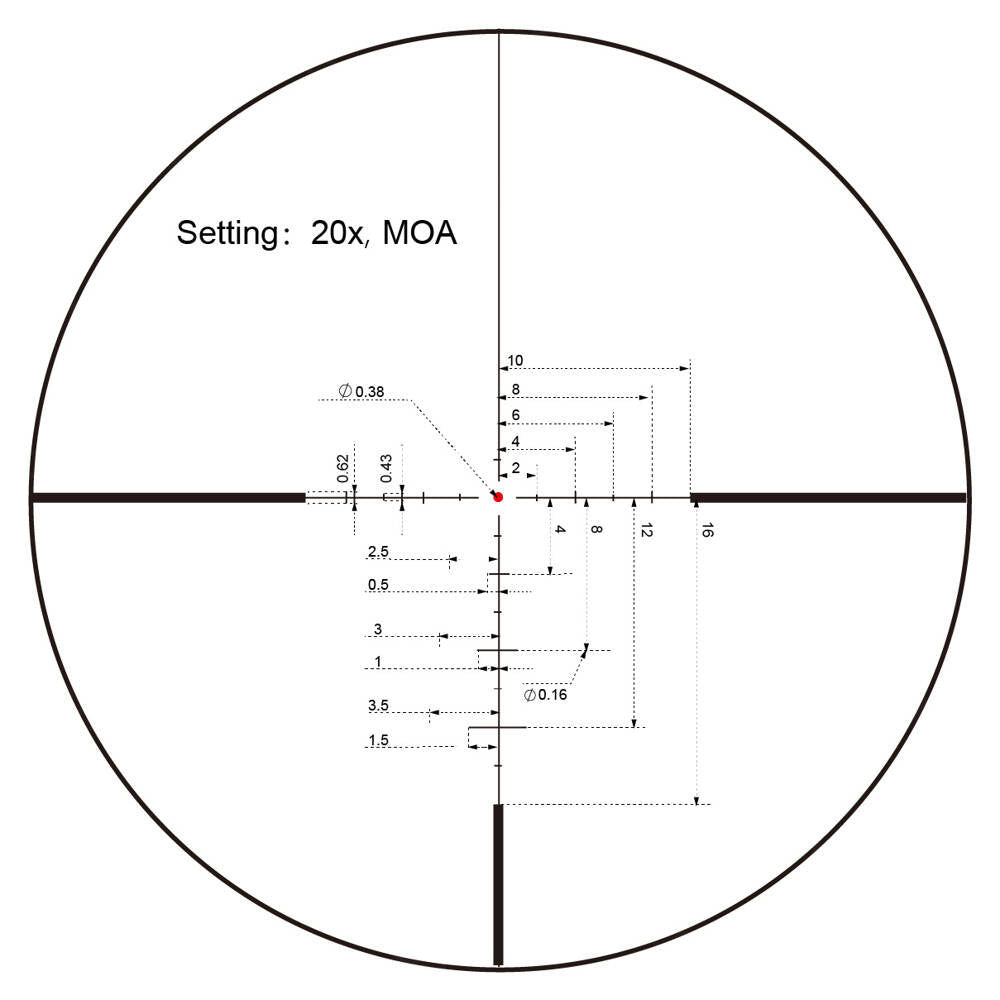 Vector Optics - Zielfernrohr Continental x8 3-24 SFP ED - 56 mm - Schwarz - SCOL-50