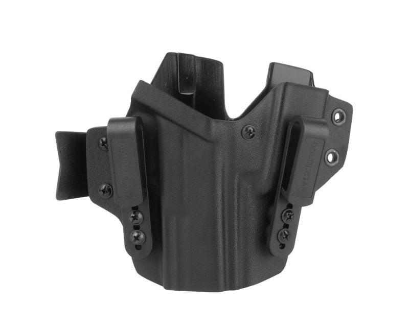 Doubletap Gear Kydex IWB Appendix Solid Holster with pouch for Glock 17 pistols - Black