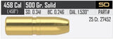 Geschosse Nosler FP Solid .458 cal, dia .458, 500grs