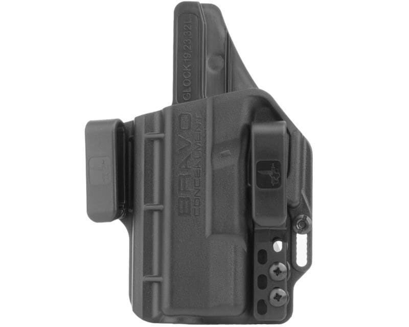 IWB left Bravo Concealment holster for Glock 19/23/32/45 pistols - Black