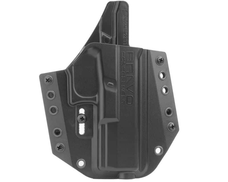 Bravo Concealment OWB right holster for Glock 17/22/31/47 pistol - Black