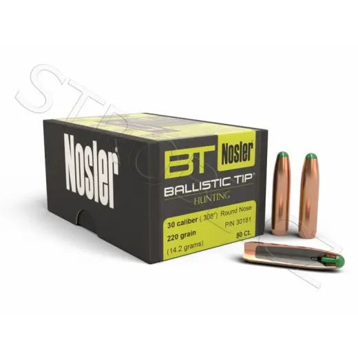 Geschosse Nosler Ballistic Tip Hunting SUBSONIC .30 cal, dia .308, 220grs