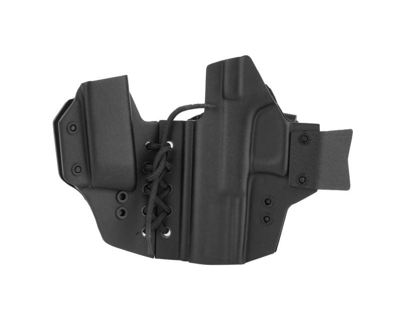 Doubletap Gear Kydex IWB Appendix Elastic Holster with pouch for Glock 17 pistols - Black