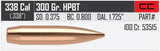 Geschosse Nosler Custom Competition .338 cal, dia .338, 300grs