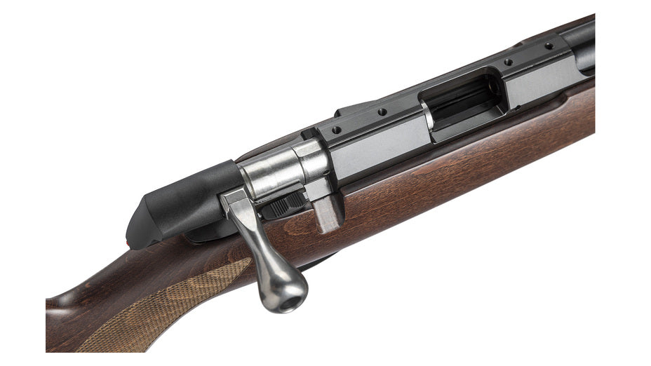 TIKKA T1x HUNTER .17HMR, schwarz, Lauflänge 20", Drall 9", Direktabzug, geölter Holzschaft, 6 Schuss, ohne Visierung, MG 1/2"-28UNEF