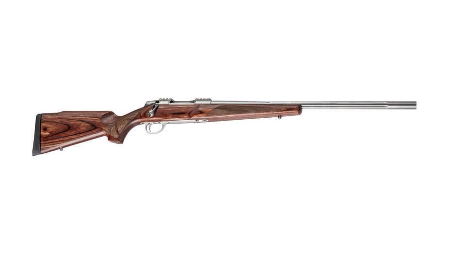 SAKO 90 VARMINT LAMINATED .223 Rem, Stainless, Lauflänge 23,7" kanneliert, Rückstecher, Laminatschaft, MG M18x1