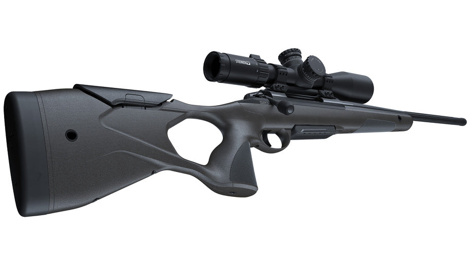 SAKO S20 HUNTER 6,5 Creedmoor, schwarz, Lauflänge 20" kanneliert, Direktabzug, 5 Schuss, schwarzer Synthetikschaft mit verstellbarer Backe, ohne Visierung, MG 5/8"-24