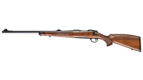 SAKO 90 BAVARIAN .30-06 SPRG, Linksversion, Lauflänge 20", Drall 10", Rückstecher, 5 Schuss, Holzschaft Schweinsrücken, ohne Visierung, MG M15x1