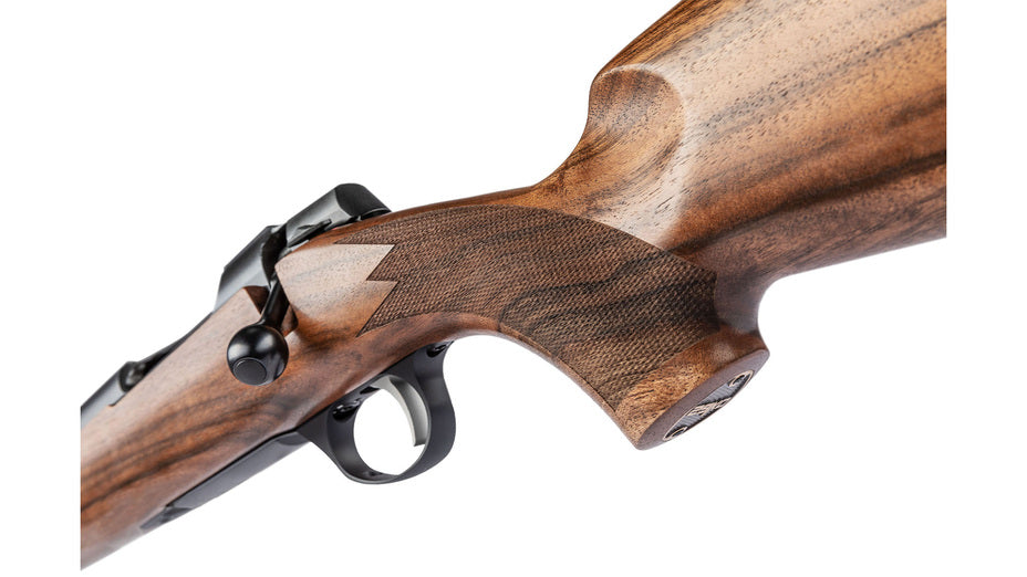 SAKO 90 HUNTER .375 H&H, Linksversion, schwarz, Lauflänge 24,5", Drall 12", S90 Abzug, 4 Schuss, geölter Holzschaft mit bayer. Backe, mit Visierung