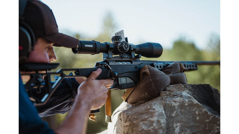TIKKA T3x ACE TARGET 6,5 Creedmoor, Linksversion, Cerakote tungsten, Lauflänge 23,7", Drall 8", Verschluss kanneliert, Direktabzug, Schaft Cerakote Midnight Bronze, ohne Visierung, MG 5/8"-24