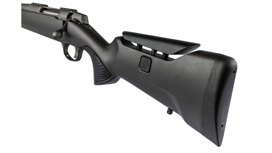 SAKO 90 ADVENTURE .308 Win., Linksversion, tungsten Cerakote, Lauflänge 20" kanneliert, S90 Abzug, 5 Schuss, Glasfaserschaft mit verstellbarer Backe, ohne Visierung, MG M15x1
