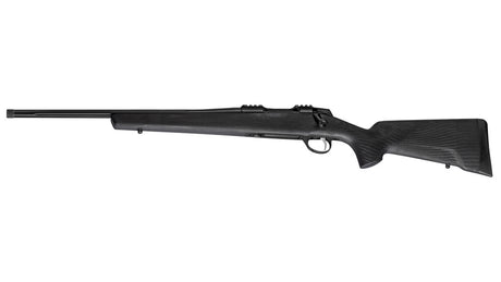 SAKO 90 PEAK BLACK .308 Win., Linksversion, Lauflänge 20" kanneliert schwarz Cerakote, Drall 10", 5-fach verstellbarer Direktabzug, 5 Schuss, Carbonschaft schwarz, ohne Visierung, MG M15x1