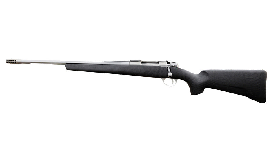 SAKO 90 PEAK stainless 6,5 Creedmoor, Linksversion, Lauflänge 20" kanneliert mit Mündungsbremse, Drall 8", Stecherabzug, 5 Schuss, Carbonschaft, ohne Visierung, MG M15x1