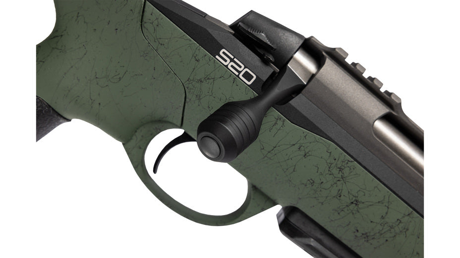 SAKO S20 HUNTER ROUGHTECH ULTRA .308 Win., tungsten Cerakote, Lauflänge 24", Edelstahllauf karbonbeschichtet mit Mündungsbremse, Drall 10", Direktabzug, verstellbarer Synthetikschaft in Roughtech grün, 5 Schuss, ohne Visierung, MG 5/8"-24