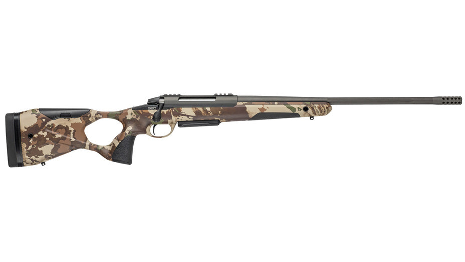 SAKO S20 HUNTER FUSION 6,5 PRC, tungsten Cerakote, Lauflänge 24,3" 18mm, kanneliert mit Mündungsbremse, Direktabzug, 3 Schuss, Schaft Fusion Camo mit verstellbarer Backe, ohne Visierung, MG 5/8"-24