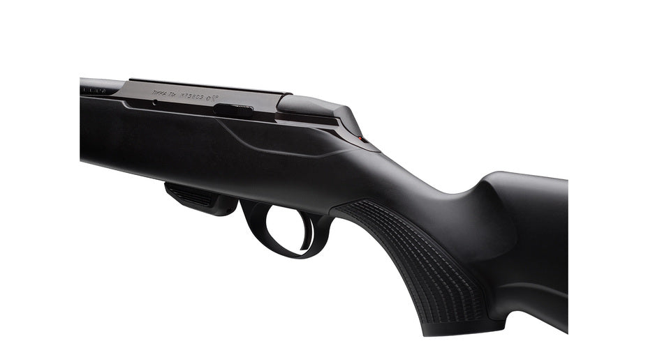 TIKKA T1x MTR .17HMR, schwarz, Lauflänge 20", Drall 9", Direktabzug, 10 Schuss, schwarzer Synthetikschaft, ohne Visierung, MG 1/2"-20UNF