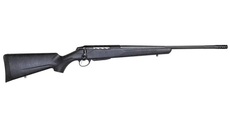 TIKKA T3x LITE ROUGHTECH BLACK .308 Win., schwarz, Lauflänge 20" kanneliert mit Mündungsbremse, Verschluss kanneliert, Drall 10", Direktabzug, 3 Schuss, schwarzer Synthetikschaft mit weißem Dekor, ohne Visierung, MG 5/8"-24