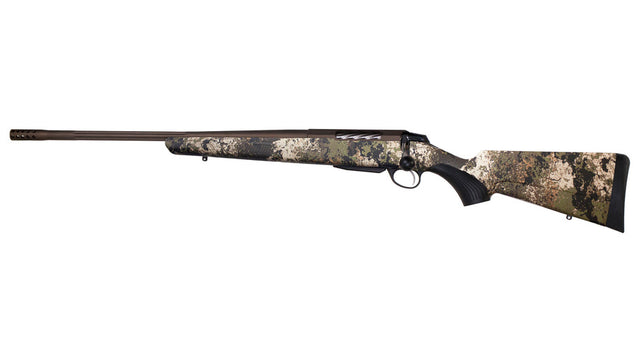 TIKKA T3x LITE VEIL WIDELAND .308 Win., Linksversion, midnight bronze Cerakote, Lauflänge 20" mit MB, Drall 10", Lauf und Verschluss kanneliert, Direktabzug, 3 Schuss, Schaft Wideland Camo, ohne Visierung, MG 5/8"-24