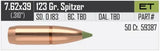 Bleifrei Geschosse Nosler E-Tip 7,62mm, dia .310, 123grs