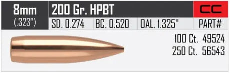 Geschosse Nosler Custom Competition 8mm, dia .323, 200grs