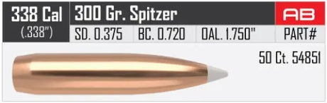 Geschosse Nosler AccuBond .338 cal, dia .338, 300grs