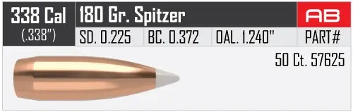 Geschosse Nosler AccuBond .338 cal, dia .338, 180grs