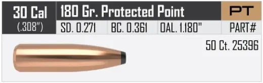 Geschosse Nosler PPT Partition .30 cal, dia .308, 180grs