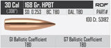 Geschosse Nosler RDF .30 cal, dia .308, 168grs