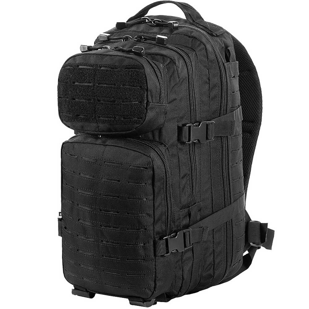 M-Tac - Assault Pack Laser Cut - Taktischer Rucksack mit Velcro-Klett 20 l - Black