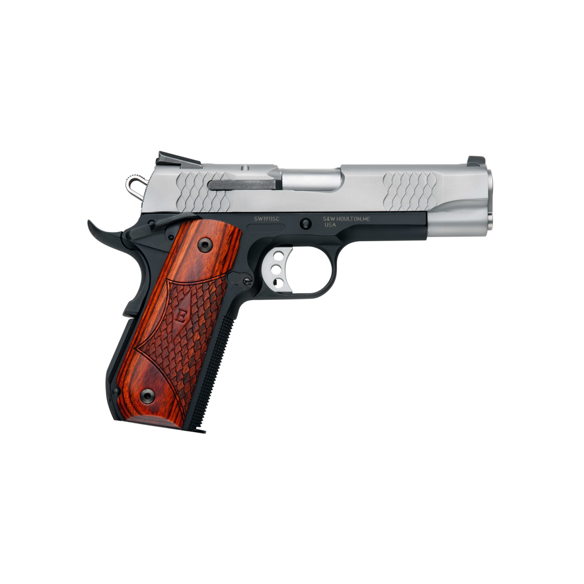 Smith & Wesson Pistole SW1911 SC .45 Auto Silber