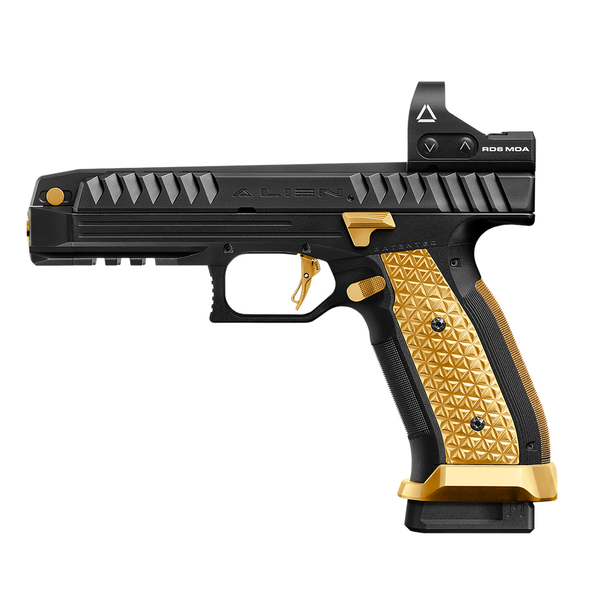 Laugo Arms Pistole Alien Full Kit 9 x 19 Schwarz Limited Edition Black Gold