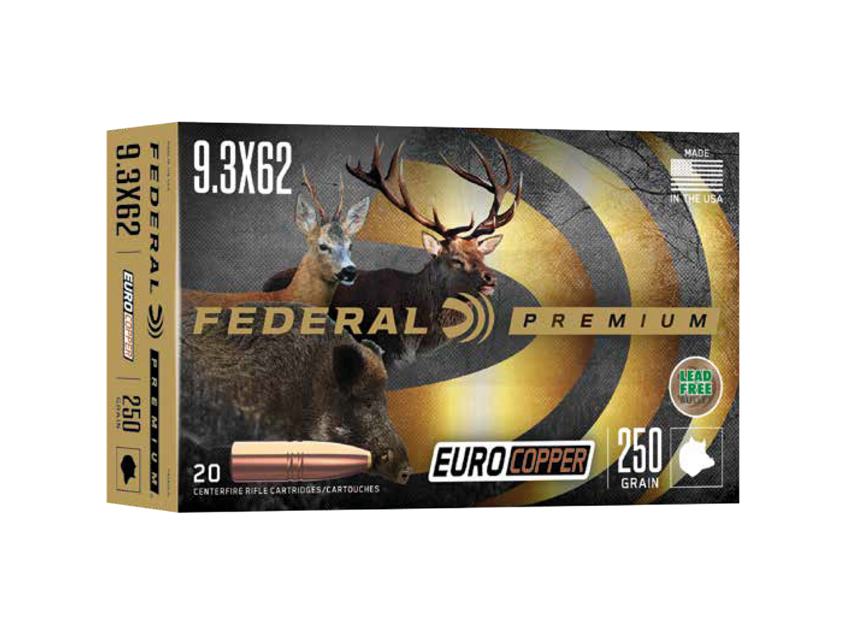 Federal Büchsenmunition Premium 9,3 x 62 16,2g Euro Copper