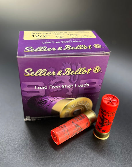 S&B Schrotmunition 12/76 39,00g 3,56mm Steel Shot