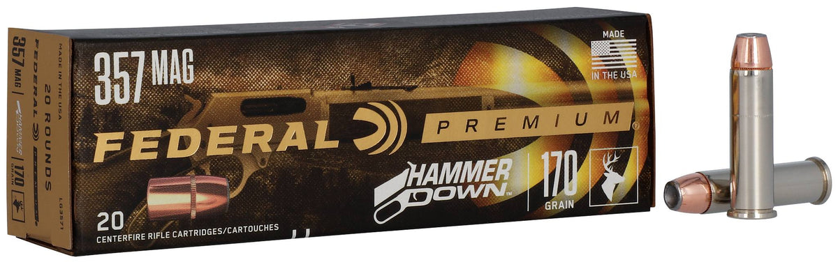 Federal Revolvermunition Premium .357 Mag. 11,00g Bonded Hollow Point Hammer Down