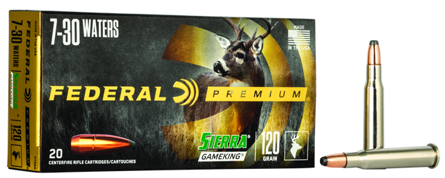 Federal Büchsenmunition Premium 7-30 Waters 7,8g Sierra Gameking Boat Tail Soft Point
