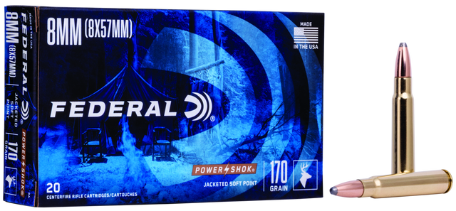 Federal Büchsenmunition 8 x 57 IS 11g Jacketed Soft Point Power Shok