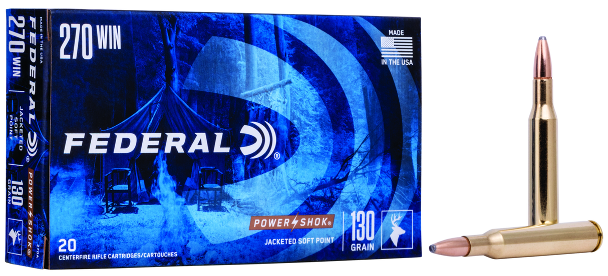 Federal Büchsenmunition .270 Win. 8,4g Jacketed Soft Point Power Shok