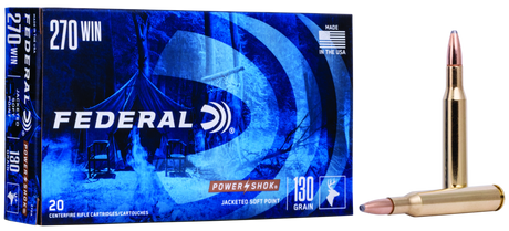 Federal Büchsenmunition .270 Win. 8,4g Jacketed Soft Point Power Shok