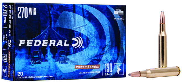 Federal Büchsenmunition .270 Win. 8,4g Jacketed Soft Point Power Shok