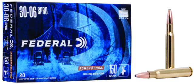 Federal Büchsenmunition .30-06 Spring 9,7g Jacketed Soft Point Power Shok