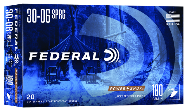 Federal Büchsenmunition .30-06 Spring 11,7g Jacketed Soft Point Power Shok