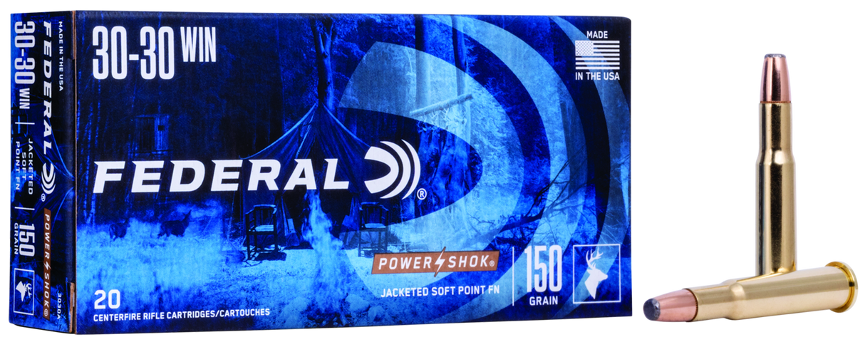 Federal Büchsenmunition .30-30 Win. 9,7g Jacketed Soft Point Power Shok