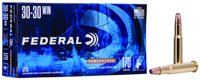 Federal Büchsenmunition .30-30 Win. 11g Jacketed Soft Point Power Shok