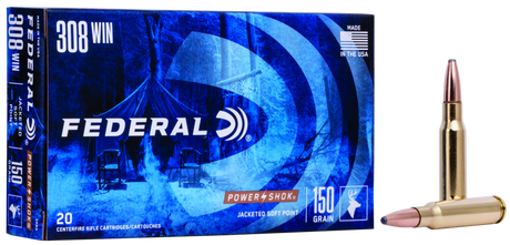 Federal Büchsenmunition .308 Win. 9,7g Jacketed Soft Point Power Shok