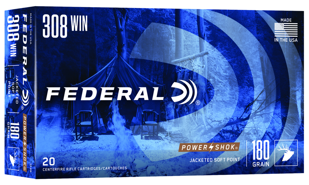 Federal Büchsenmunition .308 Win. 11,7g Jacketed Soft Point Power Shok